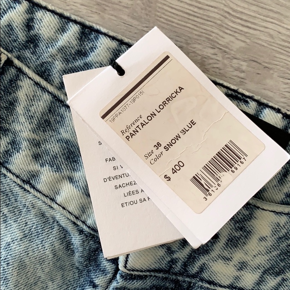 Isabel Marant Lorricka Jeans Snow Blue Acid 36 NWT - Picture 6 of 6